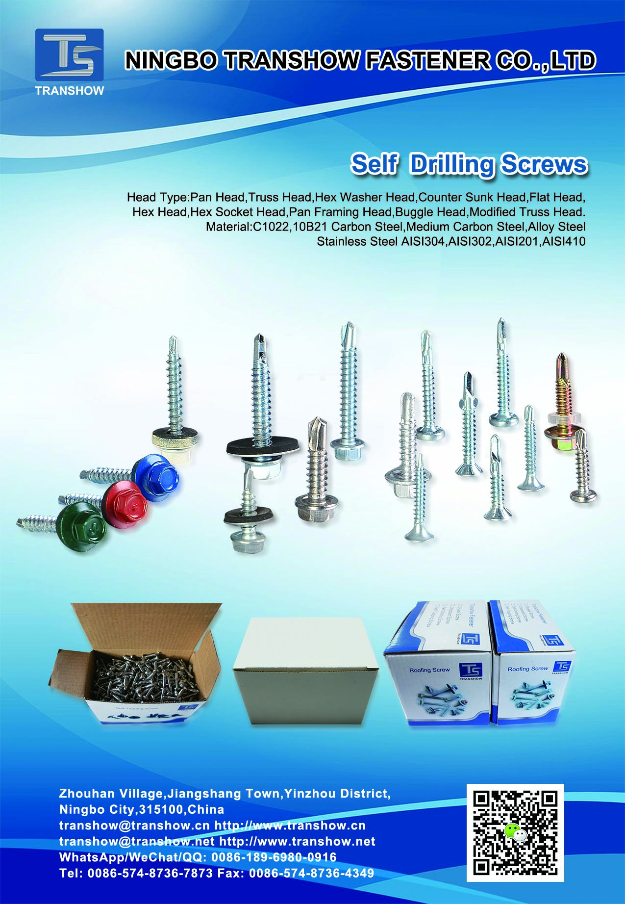 Transhow drilling screws